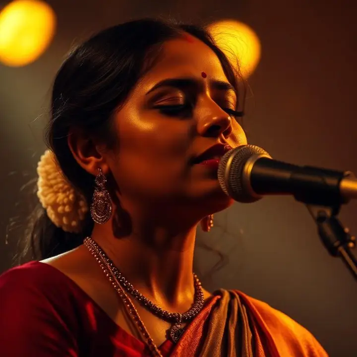 Versatile Singer — Classical, Semi-Classical & Contemporary Live Vocals Sanchayeeta Seal performing versatile Indian classical and semi-classical vocals on stage